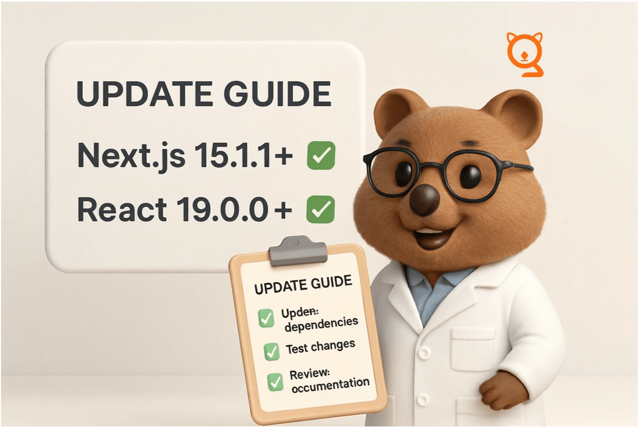 업데이트 가이드: Next.js 15.1.1+, React 19.0.0+